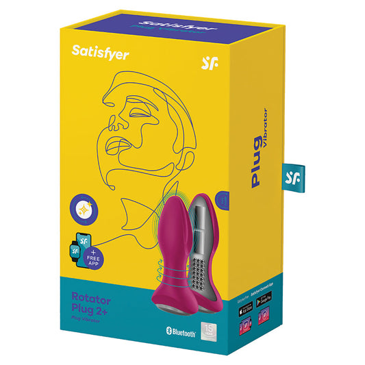 Satisfyer Rotator Plug 2+ Fuschia