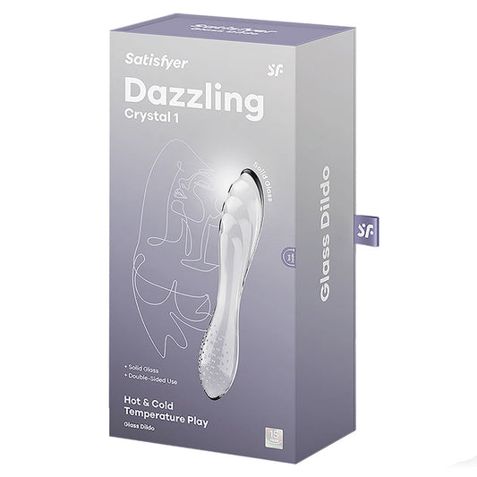 Satisfyer Dazzling Crystal Glass Dildo-Clear