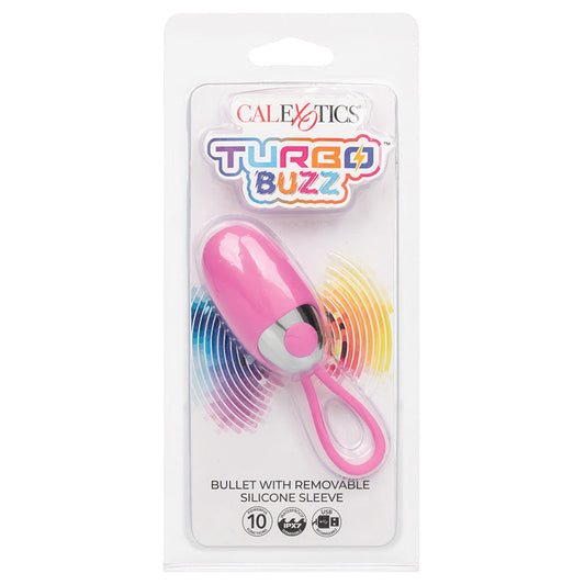 Turbo Buzz Bullet with Removable Silicone Sleeve-Pink