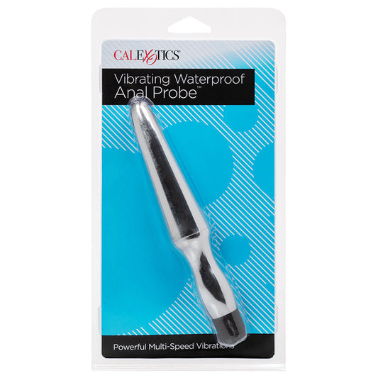 Vibrating Waterproof Anal Probe-Silver 6.5