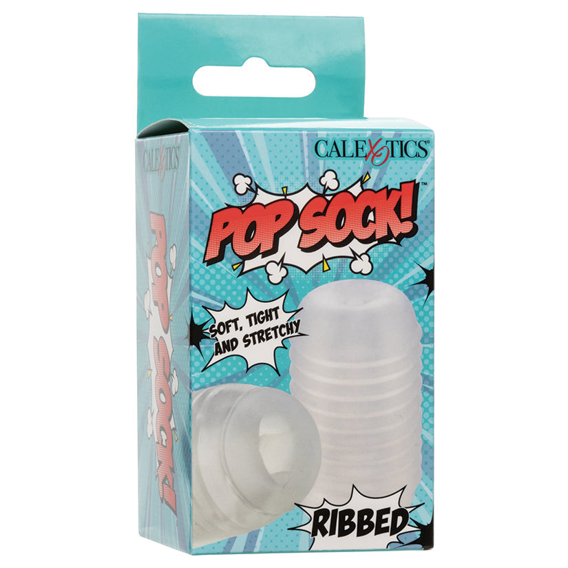 Pop Sock Ribbed-Clear