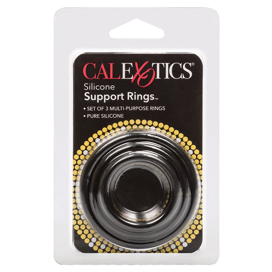 Silicone Support Rings-Black 3Pk