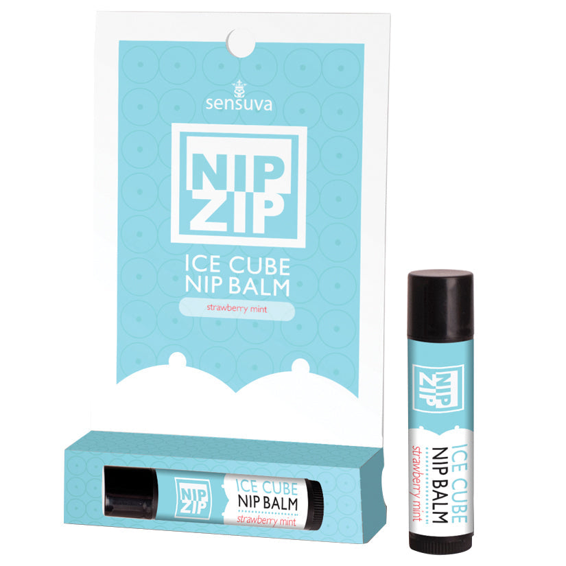 Sensuva Nip Zip Ice Cube Nip Balm-Strawberry Mint