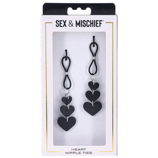 S&M Heart Nipple Ties