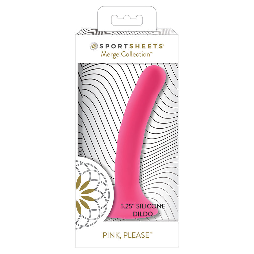 Sportsheets Merge Collection Please Silicone Dildo-Pink 5.25