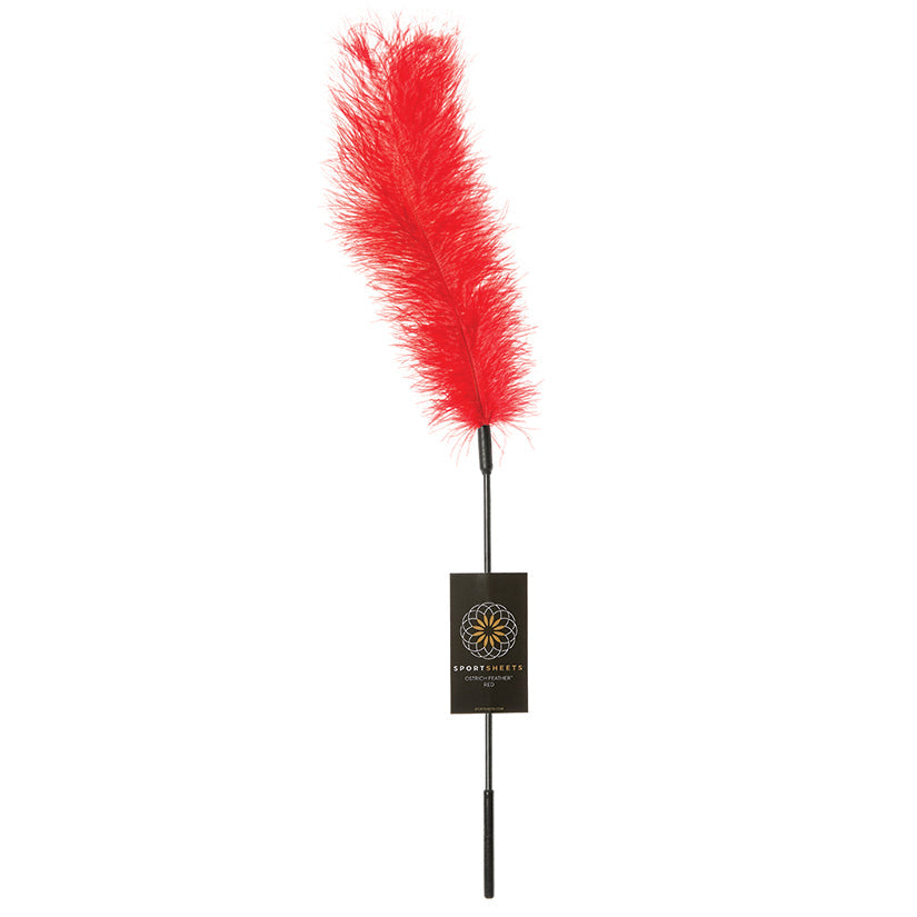 Sportsheets Ostrich Tickler-Red