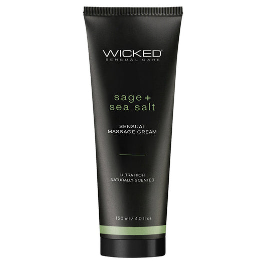 Wicked Sensual Massage Cream-Sage + Sea Salt Scented 4oz