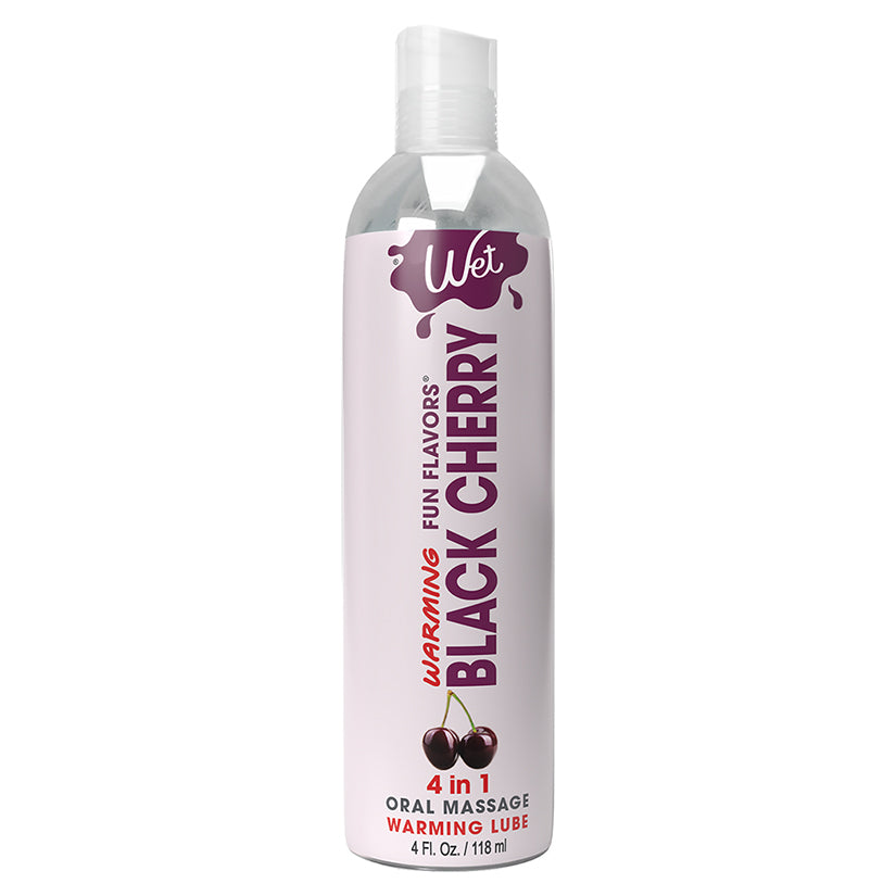 Wet Warming Fun Flavors Black Cherry 4-In-1 Lubricant 4oz