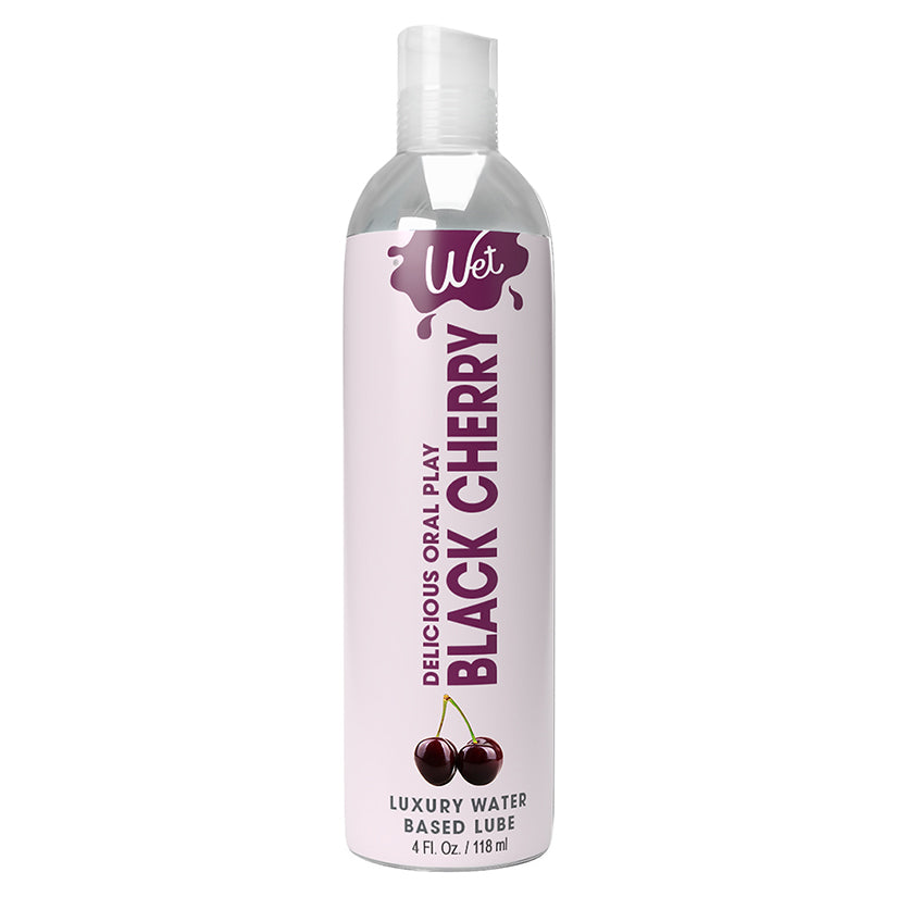 Wet Delicious Oral Play Black Cherry Waterbased Flavored Lubricant 4oz