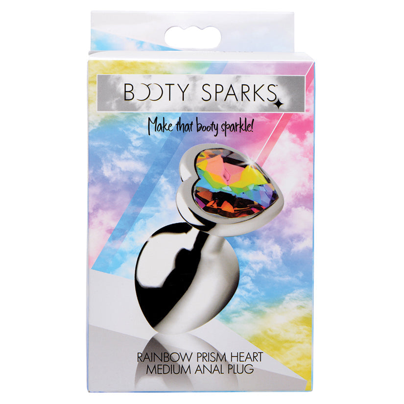 Booty Sparks Rainbow Prism Heart Anal Plug-Medium