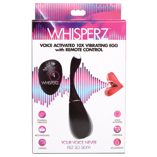 Whisperz Voice Activated 10X Vibrating Egg with Remote Control