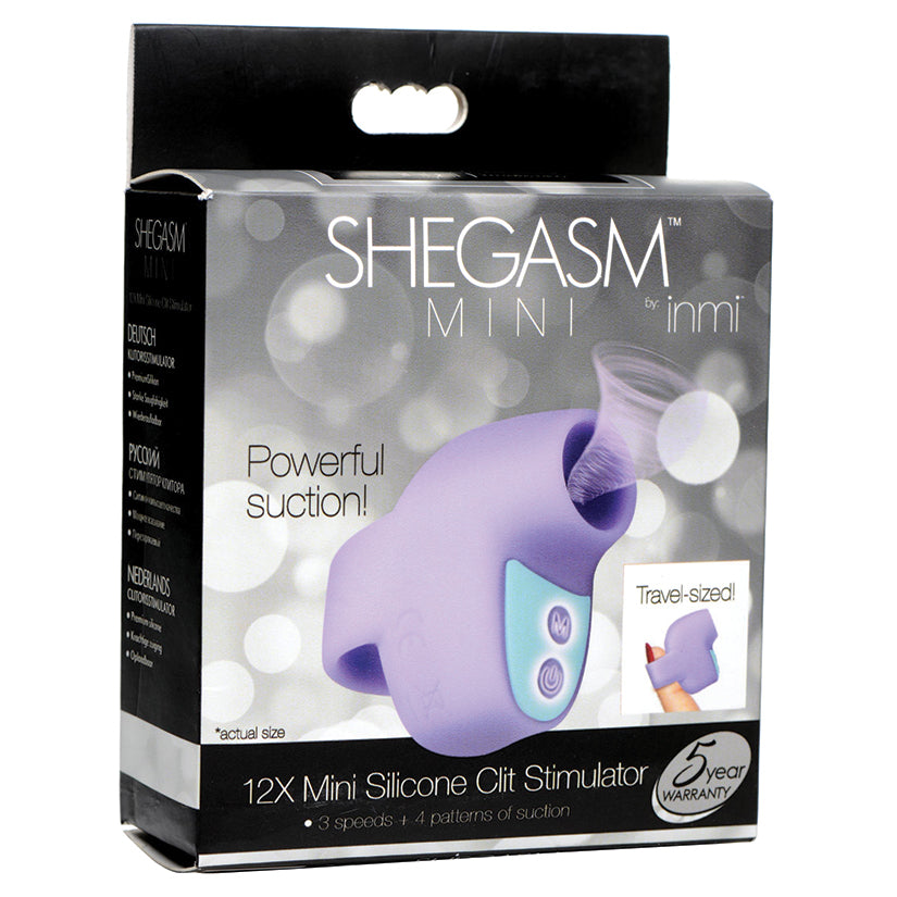 Shegasm Mini 12X Mini Silicone Clit Stimulator-Purple