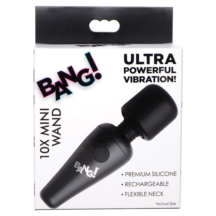 Bang! 10X Vibrating Mini Silicone Wand-Black