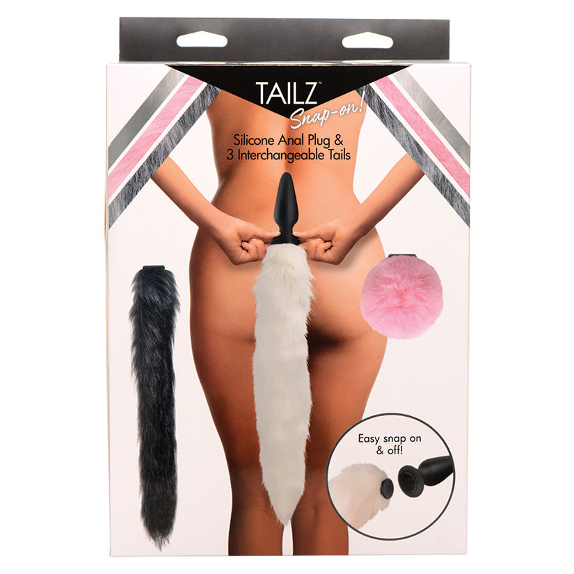 Tailz Silicone Anal Plug & 3 Interchangeable Tails