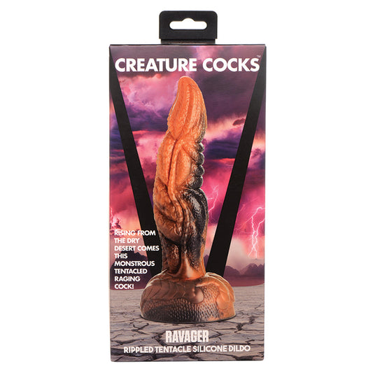 Creature Cocks Ravager Rippled Tentacle Silicone Dildo